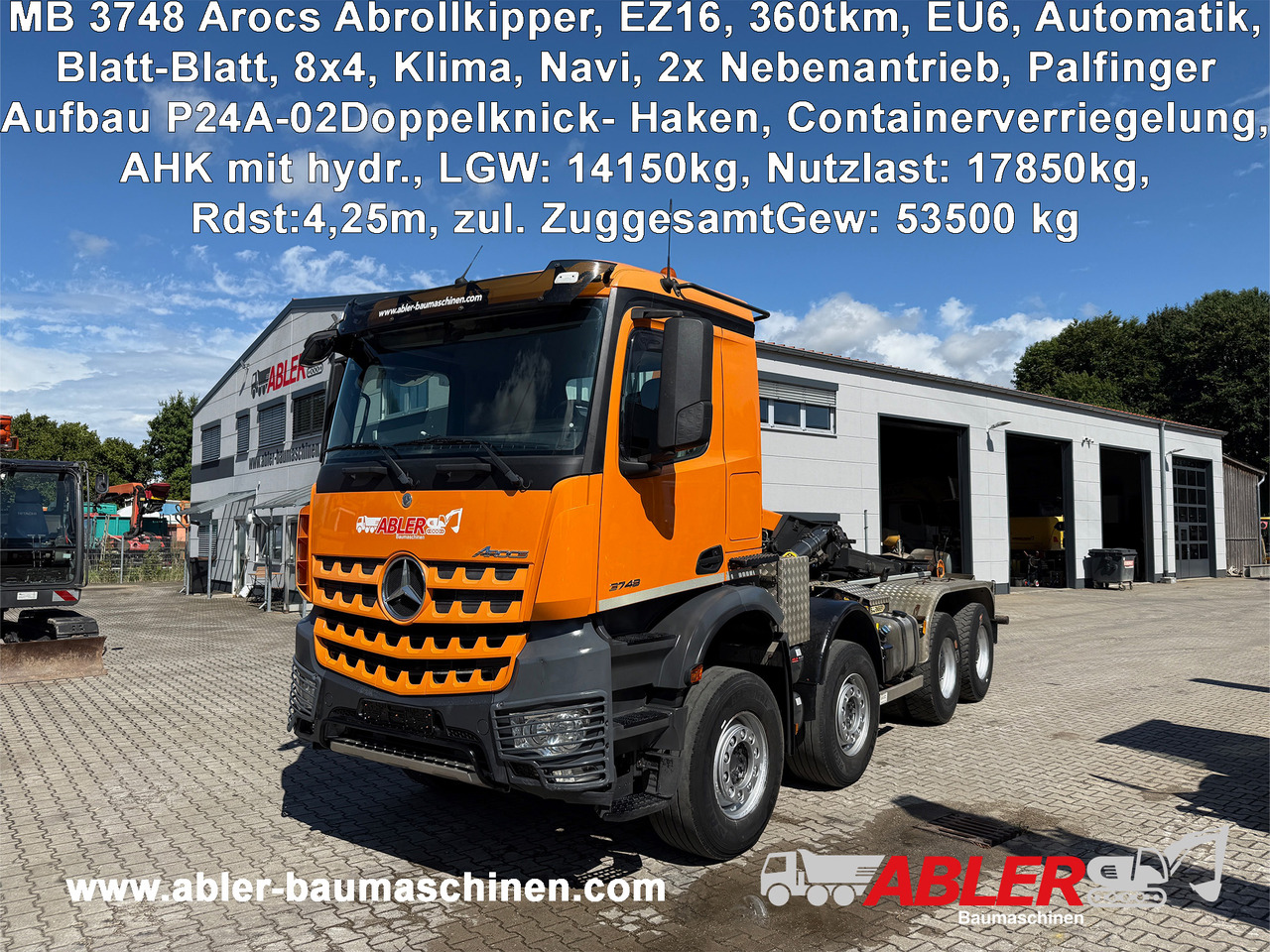 Camión multibasculante Mercedes-Benz 3748 Arocs Abrollkipper Palfinger AHK