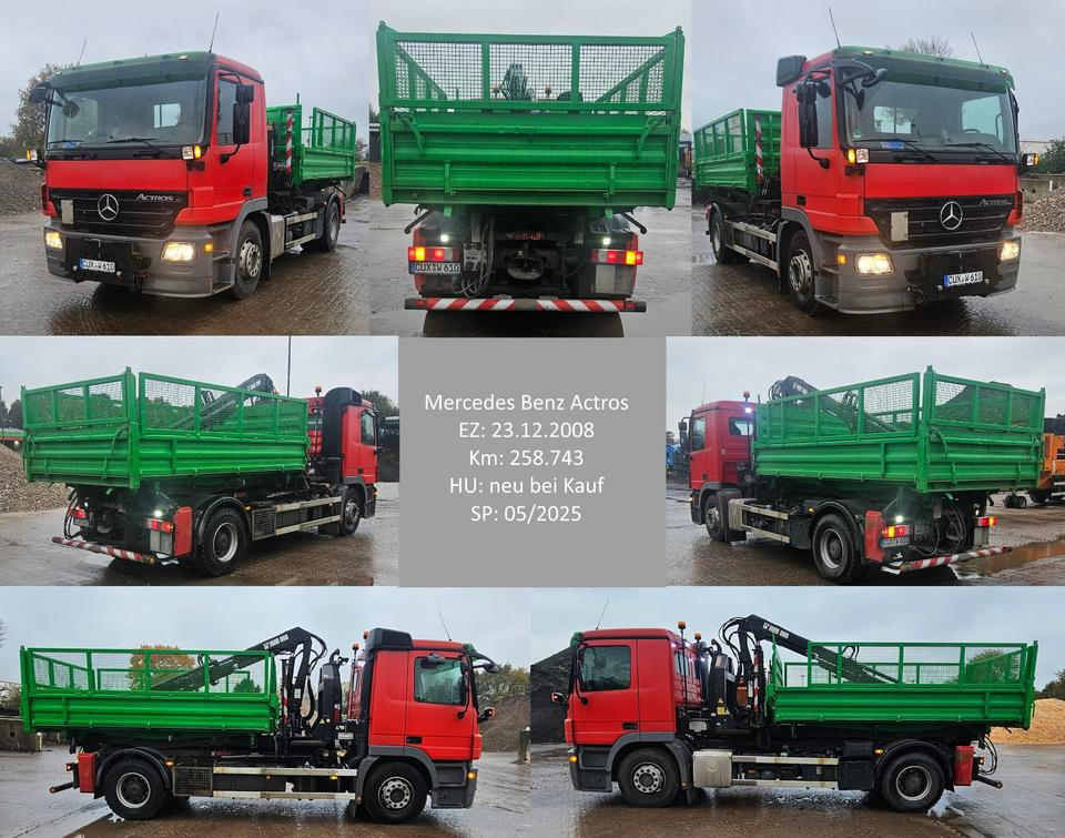 Camión multibasculante Mercedes Benz Actros | HIAB | Abroller | Kranwagen | 2008