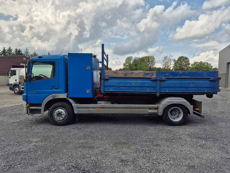 Camión multibasculante Mercedes-Benz Atego 1218 HOOK SYSTEM + CONTAINER INCLUDED (!)