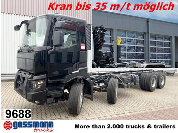 Camión multibasculante Renault C 480 8x4, Kran 15-35m/t