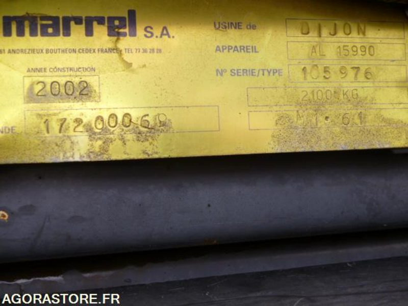 Camión multibasculante Renault Kerax 6x4 370DCI bras de dépose Marrel 16000kgs 521550 kms 2003