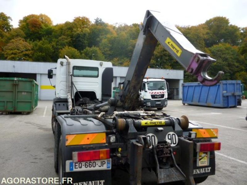 Camión multibasculante Renault Kerax 6x4 370DCI bras de dépose Marrel 16000kgs 521550 kms 2003