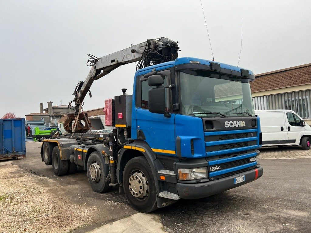 Camión multibasculante SCANIA 124GB 420 SCARRABILE CON GRU