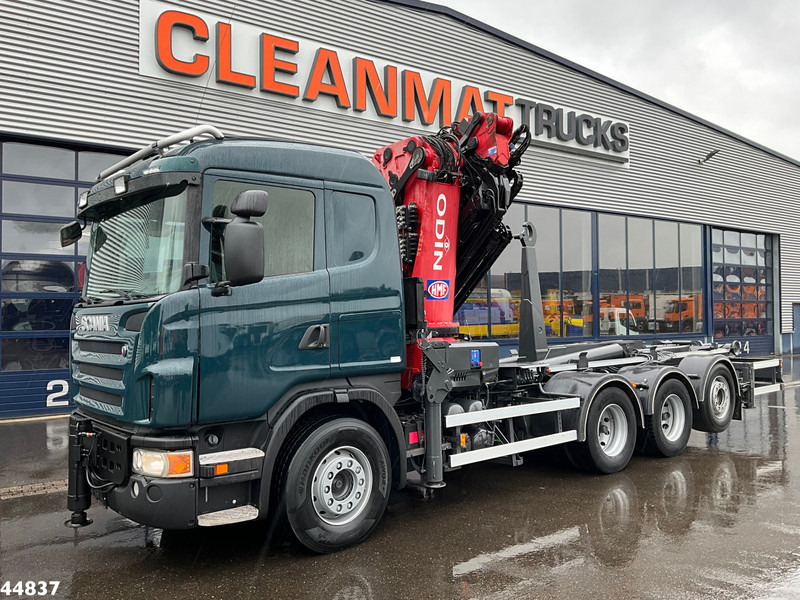 Camión multibasculante Scania G480 8x4 HMF 60 Tonmeter laadkraan + Fly-jib