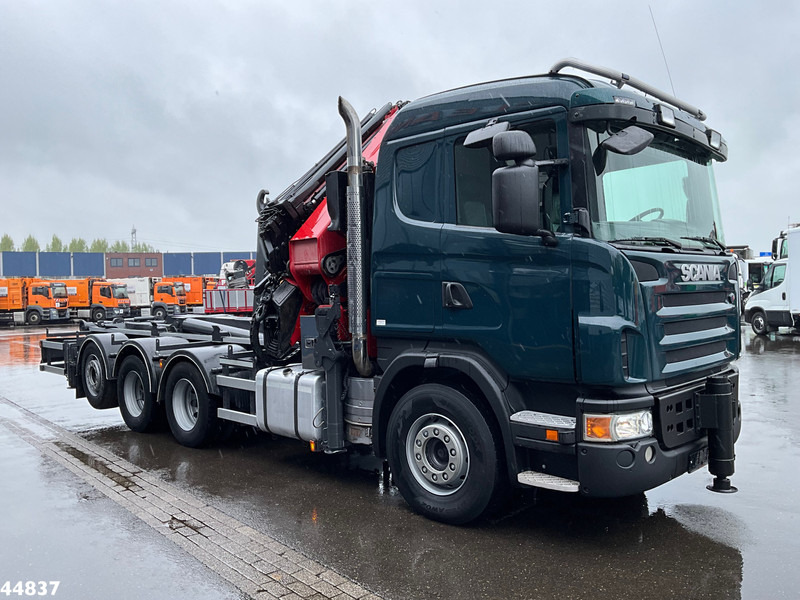 Camión multibasculante Scania G480 8x4 HMF 60 Tonmeter laadkraan + Fly-jib