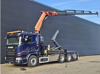 Camión multibasculante Scania G490 8x4*4 / PALFINGER CRANE + HOOKLIFT