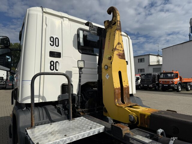 Camión multibasculante Scania P280 4x2 Abrollkipper Palfinger Knickhaken T15A