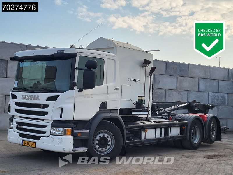 Camión multibasculante Scania P280 6X2 NL-Truck Allison Retarder Lift+Lenkachse Haller SeitenLader