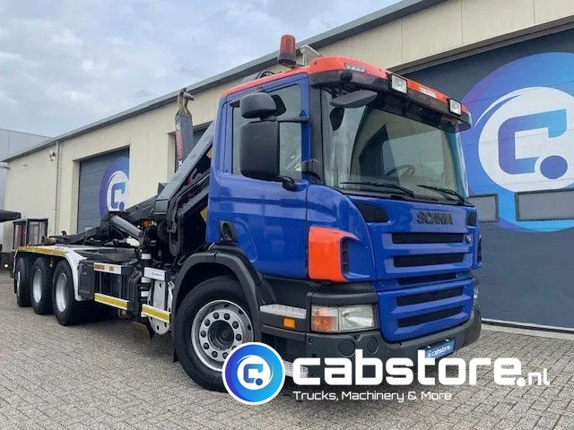 Camión multibasculante Scania P380 LB 8x4*4 HNA Euro 5 - HIAB 211 E-3 Hipro Crane with remote control + Multilift  XR26S61 Hooklift - Year 2009 - Km 336.501 !! - Good condition
