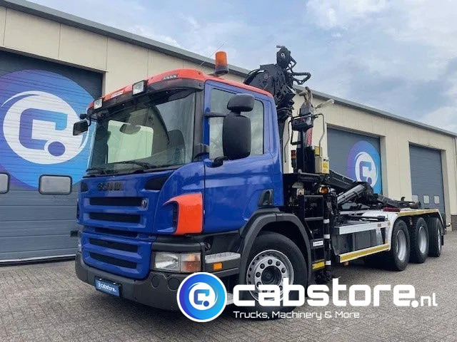 Camión multibasculante Scania P380 LB 8x4*4 HNA Euro 5 - HIAB 211 E-3 Hipro Crane with remote control + Multilift  XR26S61 Hooklift - Year 2009 - Km 336.501 !! - Good condition