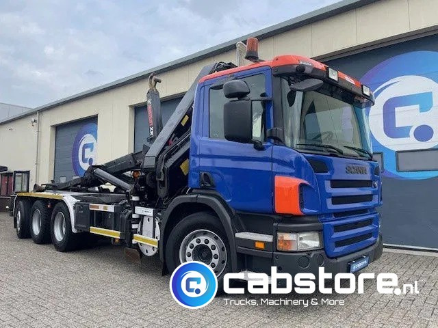 Camión multibasculante Scania P380 LB 8x4*4 HNA Euro 5 - HIAB 211 E-3 Hipro Crane with remote control + Multilift  XR26S61 Hooklift - Year 2009 - Km 336.501 !! - Good condition