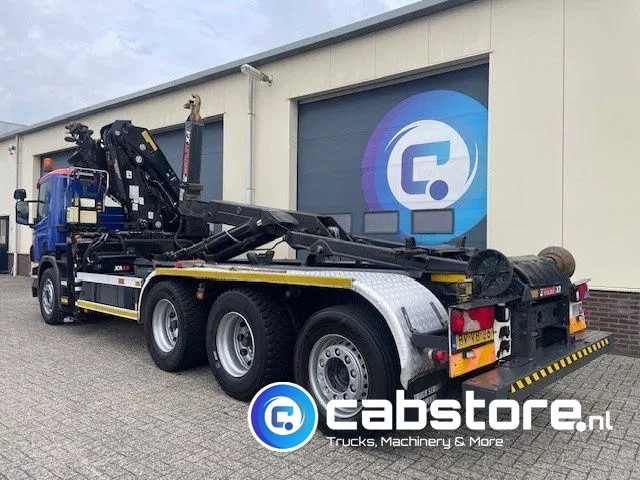 Camión multibasculante Scania P380 LB 8x4*4 HNA Euro 5 - HIAB 211 E-3 Hipro Crane with remote control + Multilift  XR26S61 Hooklift - Year 2009 - Km 336.501 !! - Good condition