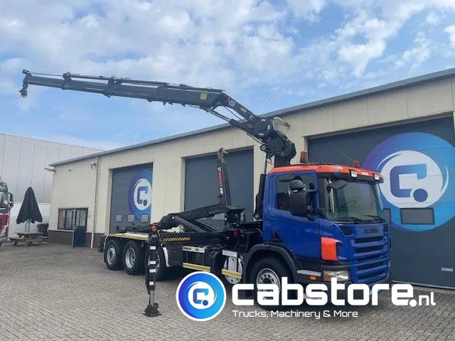 Camión multibasculante Scania P380 LB 8x4*4 HNA Euro 5 - HIAB 211 E-3 Hipro Crane with remote control + Multilift  XR26S61 Hooklift - Year 2009 - Km 336.501 !! - Good condition