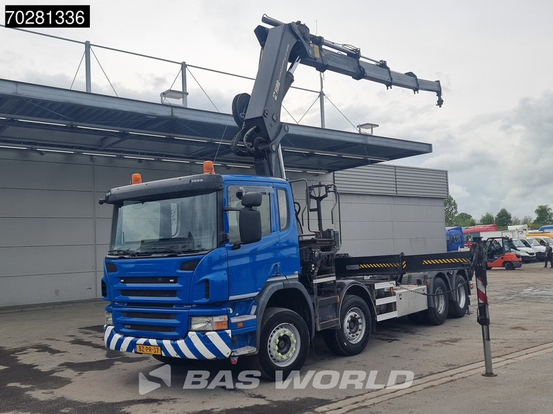 Camión multibasculante Scania P420 8X2 NL-Truck Hiab 377EP-4 Hipro Kran + Transcom TRC28S Euro 5