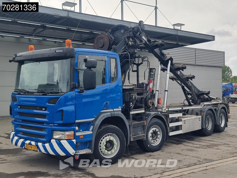 Camión multibasculante Scania P420 8X2 NL-Truck Hiab 377EP-4 Hipro Kran + Transcom TRC28S Euro 5