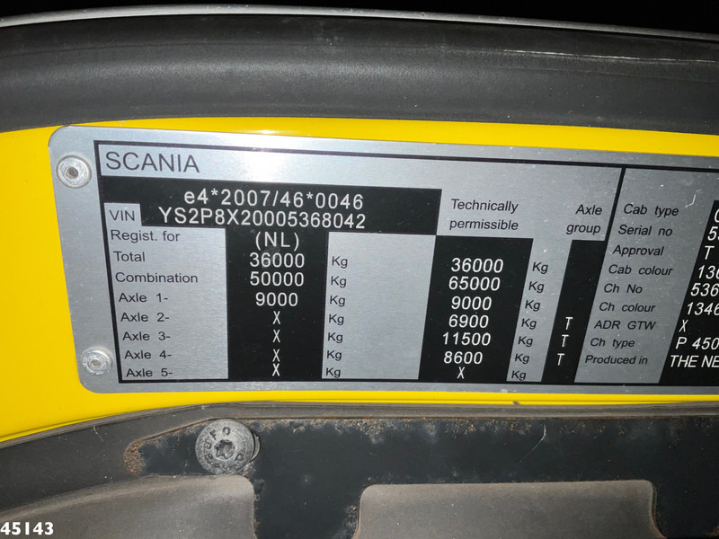 Camión multibasculante Scania P 450 Euro 6 Hyvalift 26 Ton haakarmsysteem