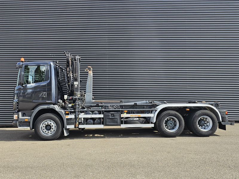 Camión multibasculante Scania R114.340 6x2 / HIAB CRANE + 25T HOOKLIFT