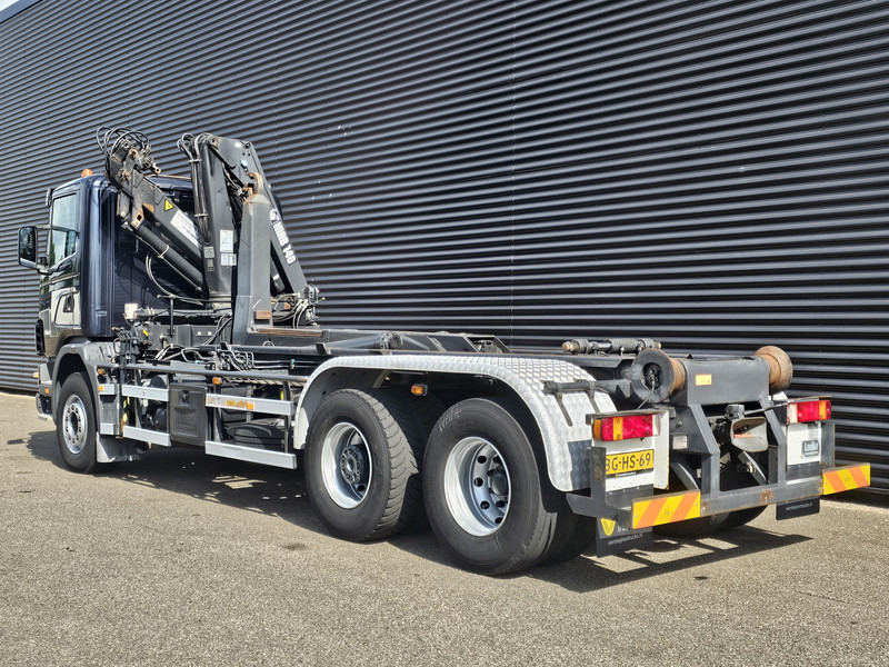 Camión multibasculante Scania R114.340 6x2 / HIAB CRANE + 25T HOOKLIFT