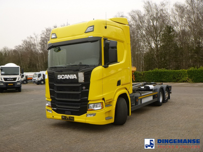Camión multibasculante Scania R450 6x2 Euro 6C + Retarder + Meiller container hook 18.000 kg