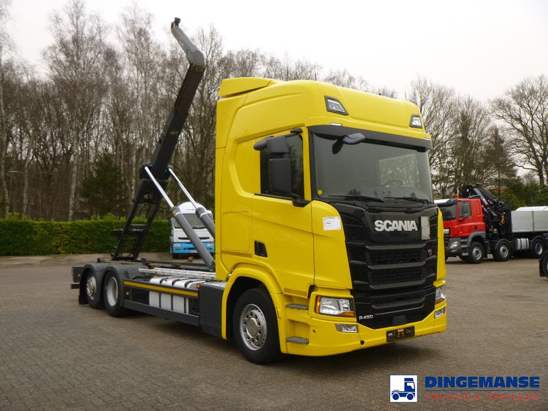 Camión multibasculante Scania R450 6x2 Euro 6C + Retarder + Meiller container hook 18.000 kg
