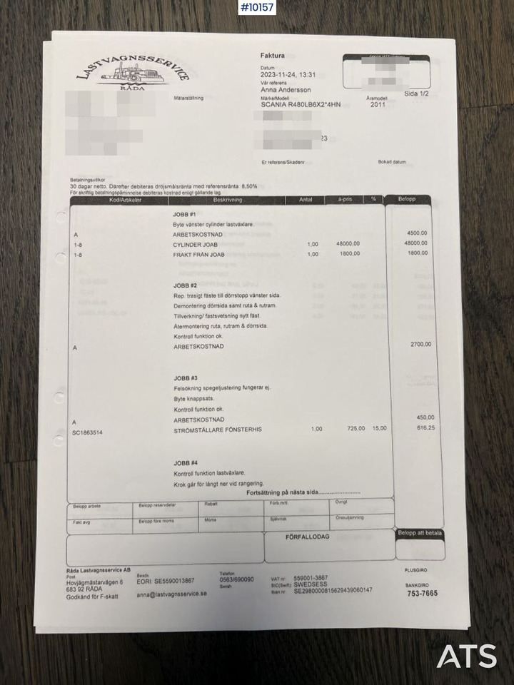Camión multibasculante Scania R480 Hooklift truck