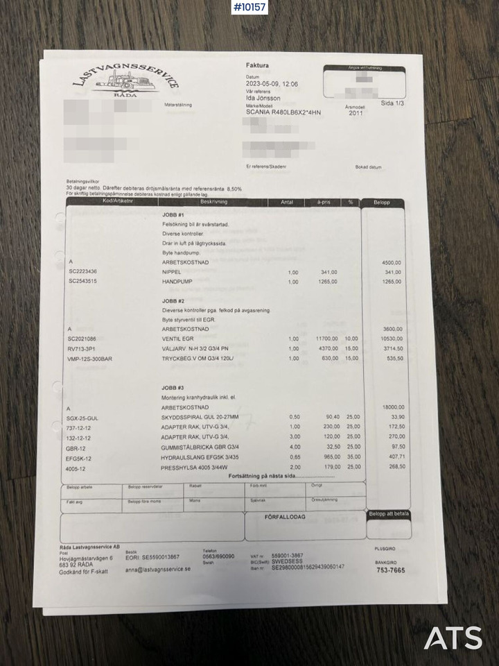 Camión multibasculante Scania R480 Hooklift truck
