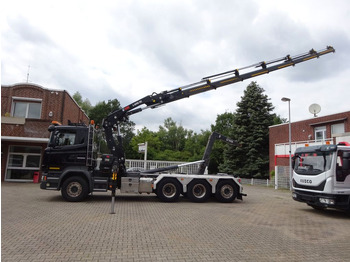 Camión multibasculante Scania R490 Abroller + HIAB 302E-6 Bj.2021 !Kran TRIDEM 