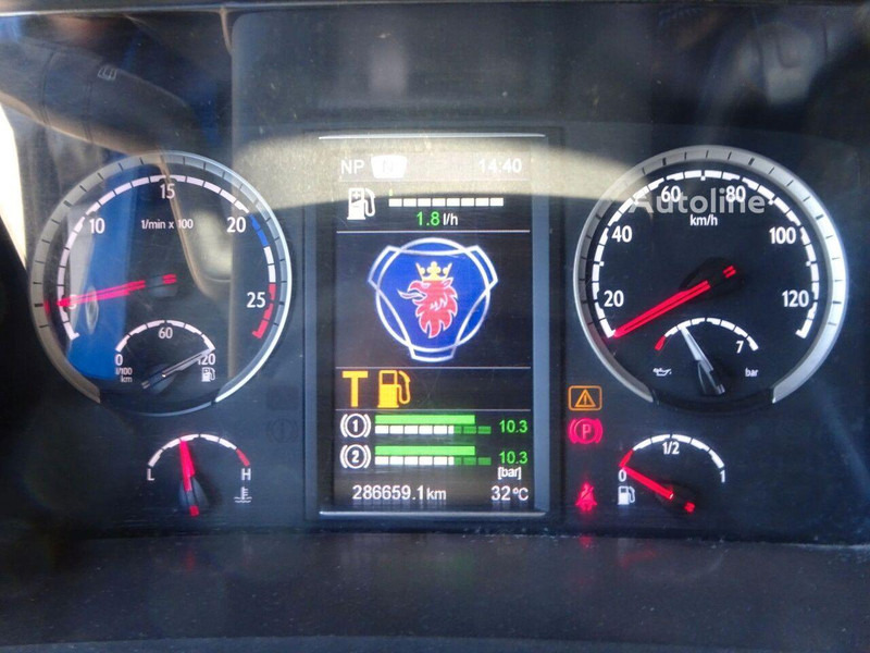 Camión multibasculante Scania R490 - Hook lift truck + crane 8x4