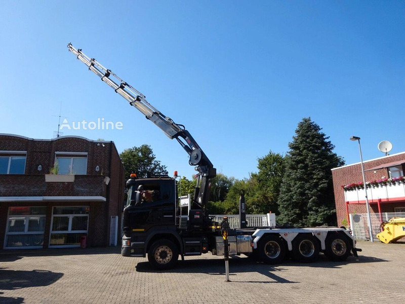 Camión multibasculante Scania R490 - Hook lift truck + crane 8x4