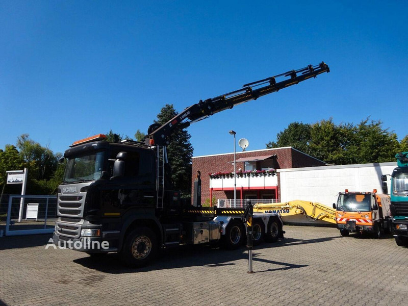 Camión multibasculante Scania R490 - Hook lift truck + crane 8x4