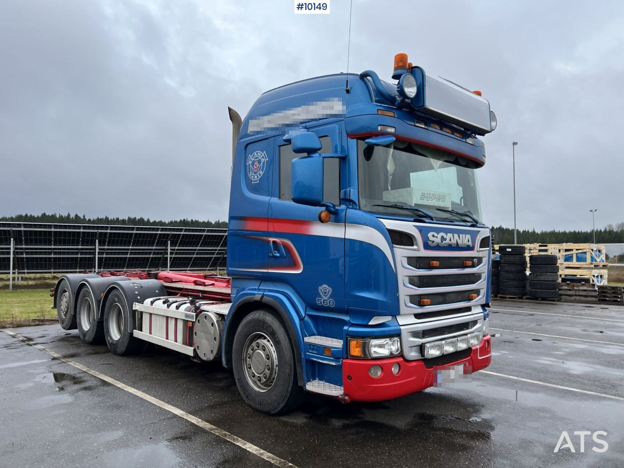 Camión multibasculante Scania R560 Tridem Hooklift Truck