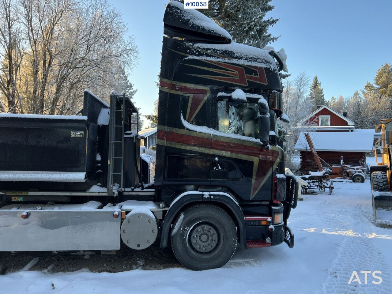 Camión multibasculante Scania R730 Hooklift truck with double flatbed