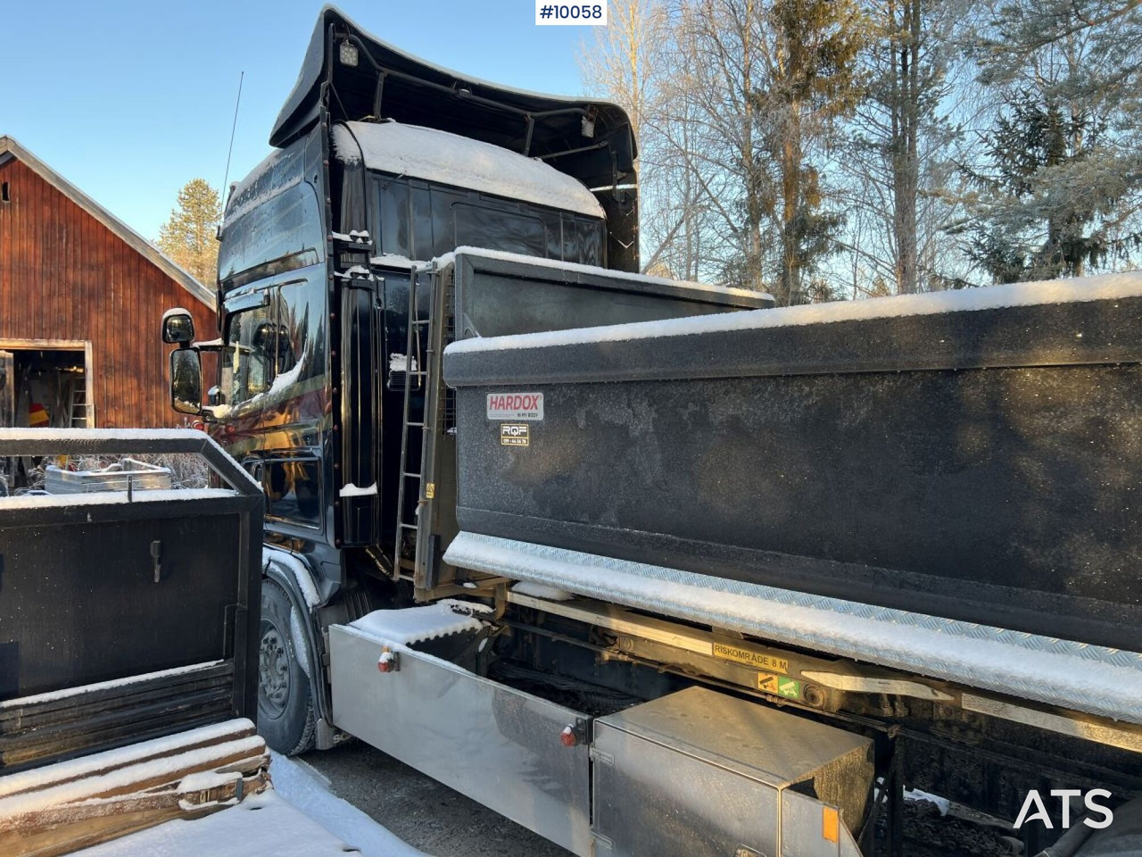 Camión multibasculante Scania R730 Hooklift truck with double flatbed