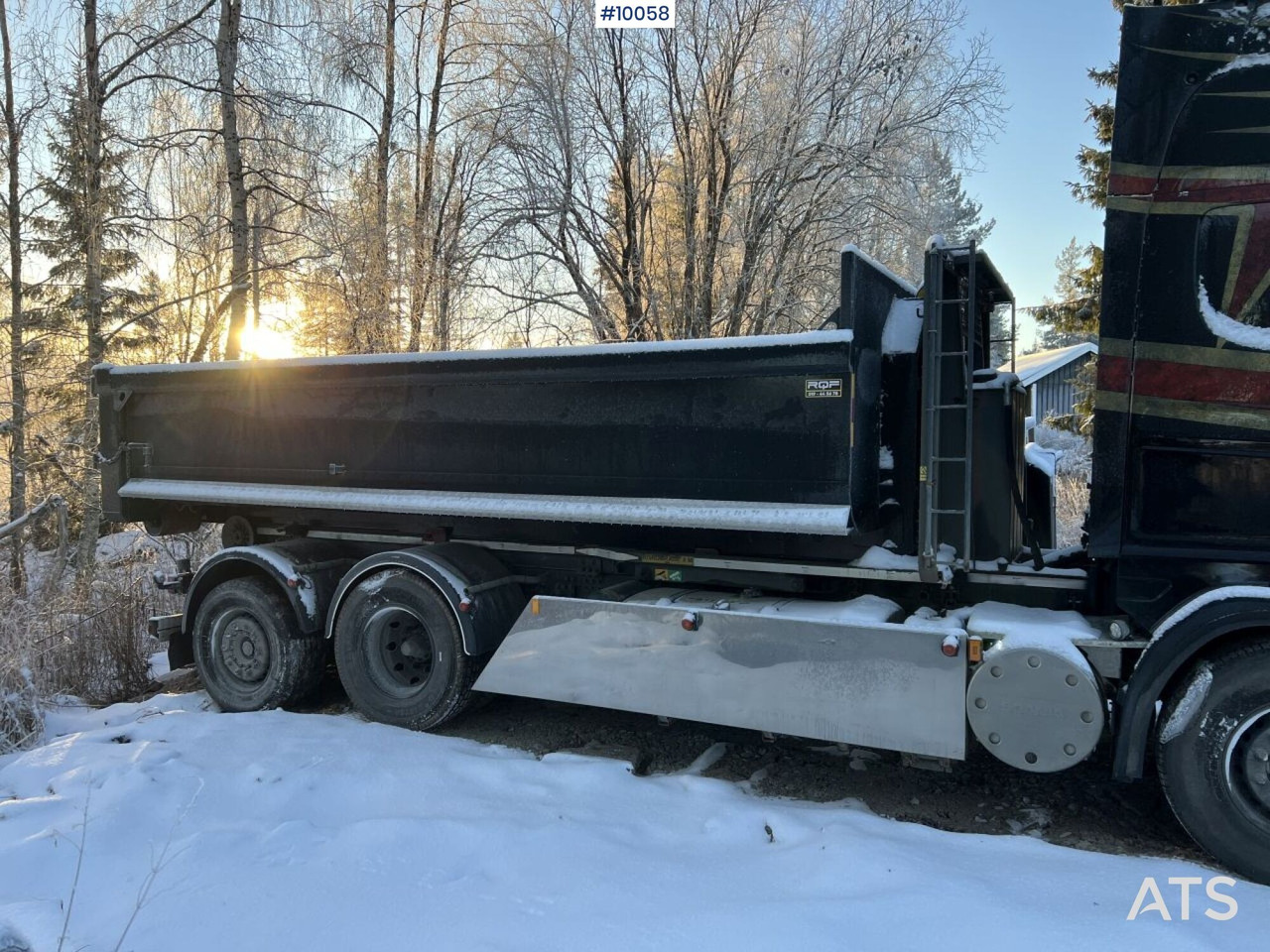 Camión multibasculante Scania R730 Hooklift truck with double flatbed