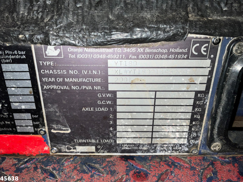 Camión multibasculante Terberg YT180 VDL 25 Ton haakarmsysteem