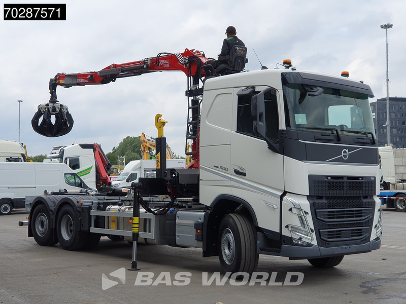 Camión multibasculante Volvo FH 500 6X2 Penz Crane 15Z9.50R HYVA 20-57-S Hooklift Lift+steering Automatic Euro 6
