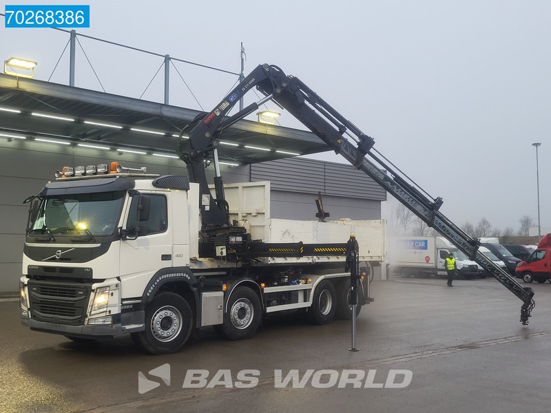 Camión multibasculante Volvo FM 410 8X4 211EP-5 HIDUO Kran Crane Steel suspension VEB Euro 6