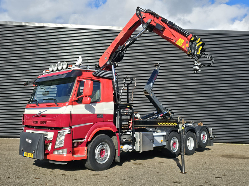 Camión multibasculante Volvo FM 420 8x2 / HIAB HOOKLIFT + 30 t/m CRANE - KRAN