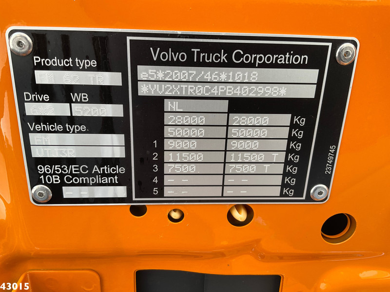 Camión multibasculante Volvo FM 430 HMF 23 Tonmeter laadkraan