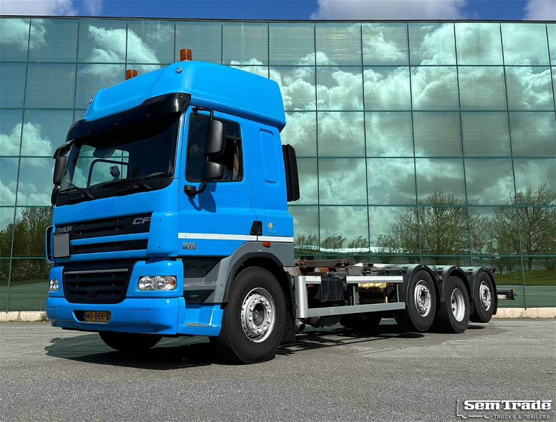 Camión portacontenedore/ Intercambiable DAF CF 85.410 FAQ ATe 8X2 PTO + Compressor Full ADR ALL Classes Holland Truck