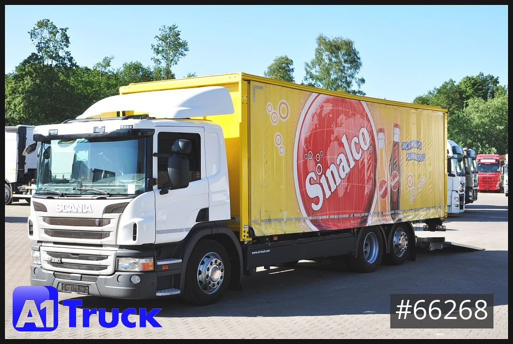 Camión transporte de bebidas SCANIA 320 P 6x2,, Getränke, Lenkachse, TÜV 04/2024, LBW