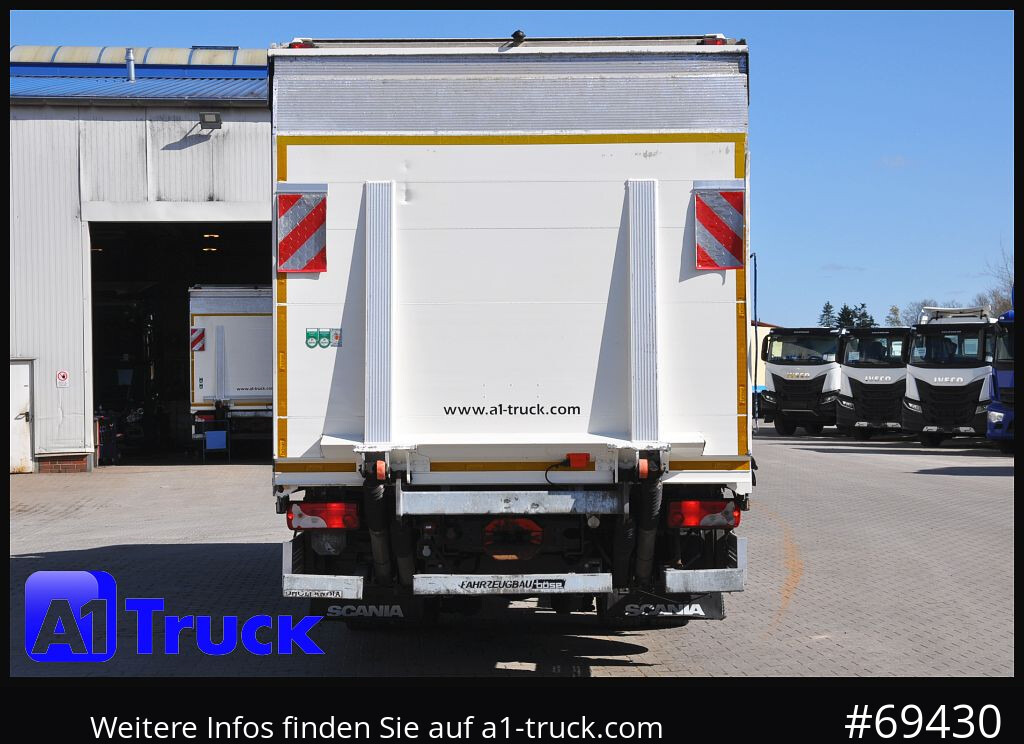 Camión transporte de bebidas SCANIA P 320 P 6x2,, Getränke, Lenkachse, LBW: Dhollandia DHLM 30