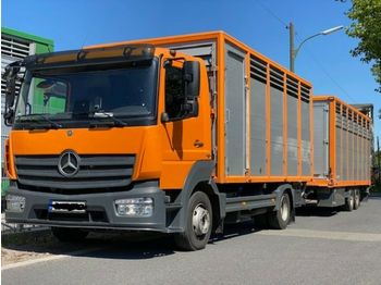 Camión transporte de ganado Mercedes-Benz 824L Einstock Vollalu