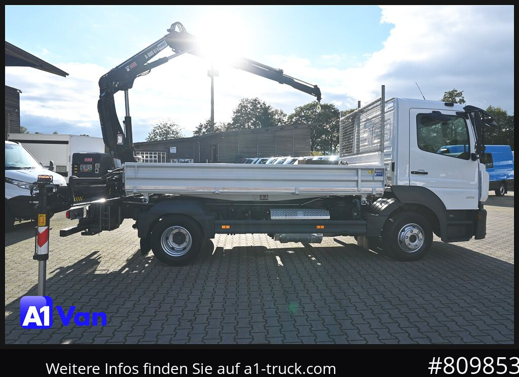 Camión volquete MERCEDES-BENZ Atego 816 Kipper Kran, Hiab, AHK, Klima
