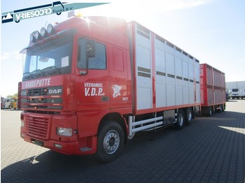 Camión transporte de ganado DAF XF95.380 + Aanhanger: foto 1