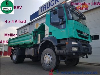 Camión volquete Iveco Trakker 410 4x4 Meiller 3S. 1.Hand Deutscher LKW: foto 1