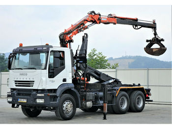 Camión multibasculante Iveco Trakker 410 Abrollkipper 4,20m+Kran * 6x4: foto 1