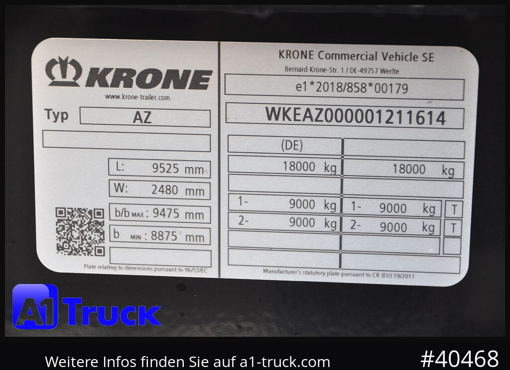 Camión KRONE AZW 18, MAXI für 1120mm + 1320mm, SOFORT NEU