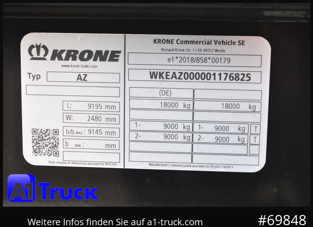 Camión KRONE Standard BDF Anhänger, NEU ohne Zulassung, sofort