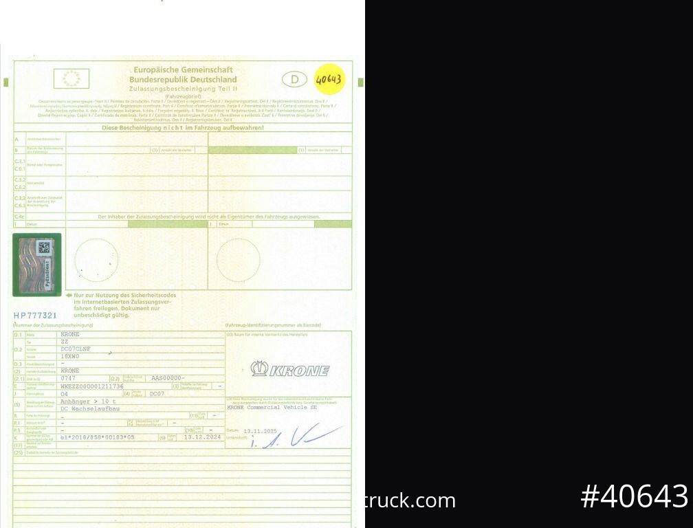 Camión KRONE Tandem, MIDI, für 1120mm + 1320mm, SOFORT, NEU